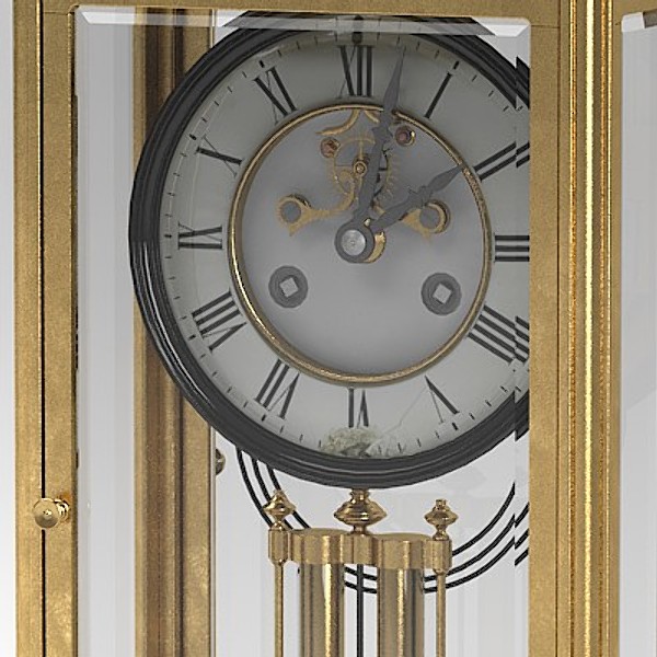 classic antique fireplace 3d max - classic antique fireplace clock by shop3ds